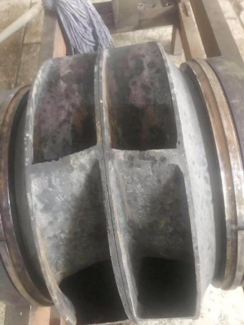 热水循环泵叶轮重要部件未使用水性石墨烯重防腐涂料前