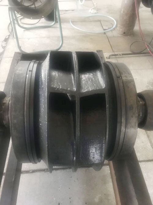 热水循环泵叶轮重要部件使用水性石墨烯重防腐涂料后效果